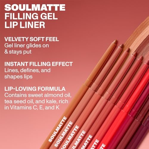 Morphe Soulmatte Lip Duo - Matte Lipstick & Lip Liner with Vitamin E, Long-Wear, Nude Shade