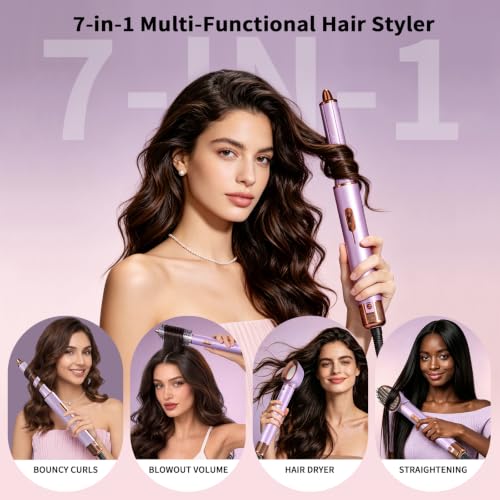 7-in-1 Negative Ion Hair Dryer & Styler Set with Auto Curling