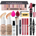 Geyomi All-in-One Makeup Kit - 12 Colors, Foundation, Lipsticks & Brush