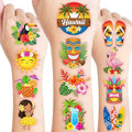 Hawaiian Luau Temporary Tattoos for Kids - 96 PCS