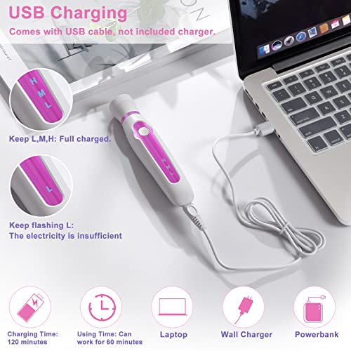 Electric Bikini Trimmer and Shaver for Women - 4 in 1 Waterproof Electric Razor- Rechargeable Pubic Hair Trimmer and Facial Hair Remover for Legs, Body, Underarm, Face, Eyebrow