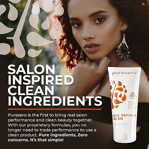 Purezero Curl Cream for Defined Hydrated Curls - 6oz, 2 Pack