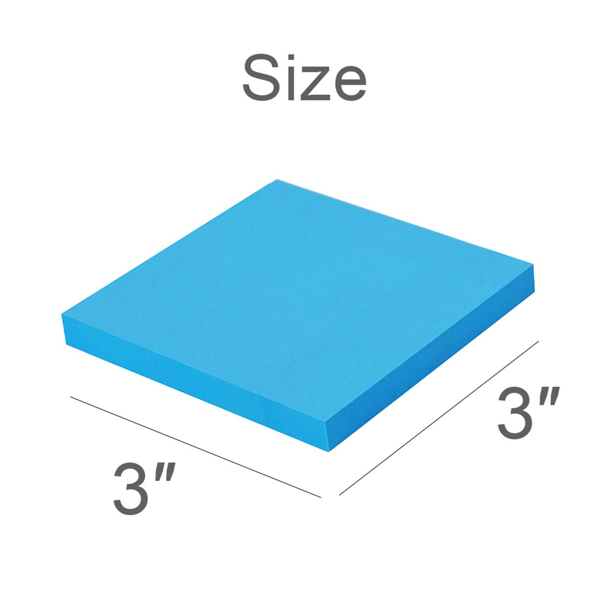 Sticky Notes 3x3 Inches,Bright Colors Self-Stick Pads, Easy to Post for Home, Office, Notebook, 16 Pads/Pack