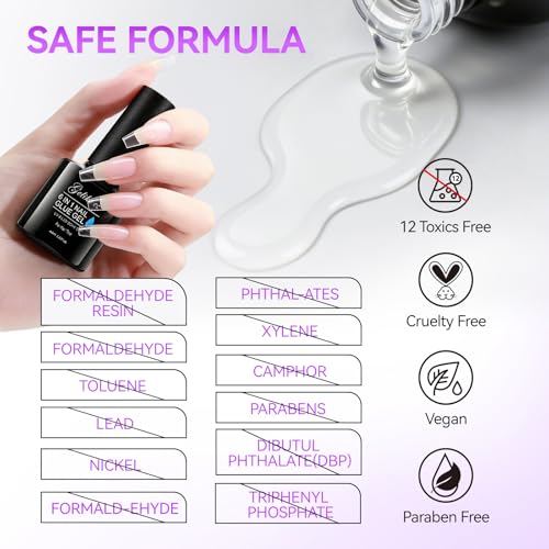 Gelike Gel Nail Glue 8ml for Press-On Nails - Strong UV Nail Tips Adhesive - 1pcs