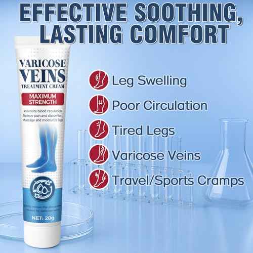 Varicose Veins Treatment for Legs, Varicose Veins Cream, Gentle Moisturizing, Solve Leg Heaviness and Swelling, Improve Circulation 20 g