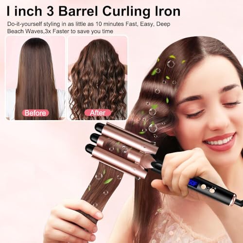 5-in-1 Curling Iron Set with Interchangeable Barrels & Glove
