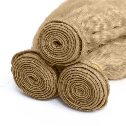 Ash Blonde Curly Wave Human Hair Bundles - #22, 3 Pack, 18-22 Inch
