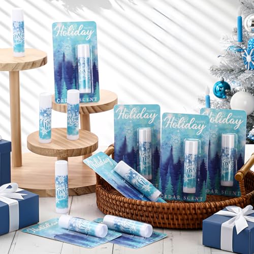 36 Pcs Winter Lip Balm Bulk Snowflake Honey Moisturizing Lip Balm Office Appreciation Gifts for Coworkers Teachers Staff Employee Nurse Women Family Holiday Favors
