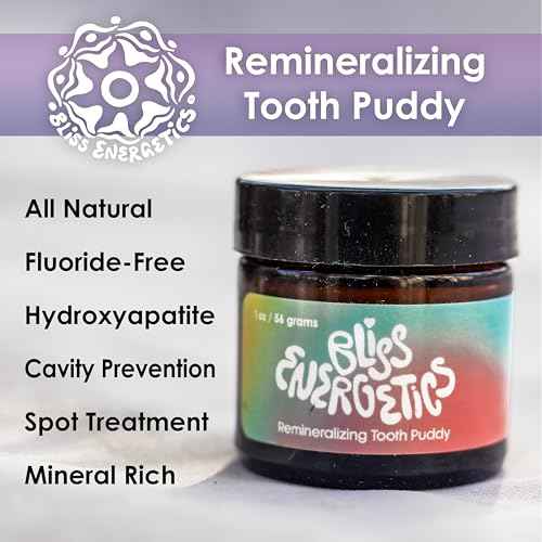 Bliss Energetics Remineralizing Tooth Puddy | Fluoride-Free with Hydroxyapatite | Remineralization | All Natural Ingredients & Preservative Free | Mineral-Rich Spot Treatment 1oz