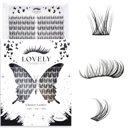 Flutter D Curl Cluster Lashes 10-18mm Mixed Length