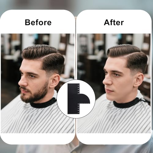 Barber Enhancement Card with Measurement Rulers, 2-Pack Hairline Shaper Tool