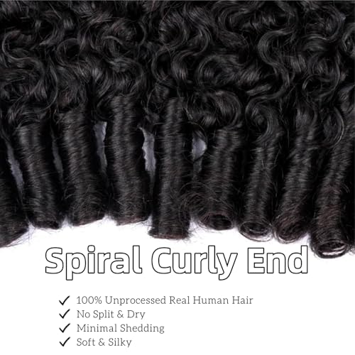 10 Inch Burmese Curly Human Hair Bundles - Natural Black Wet & Wavy