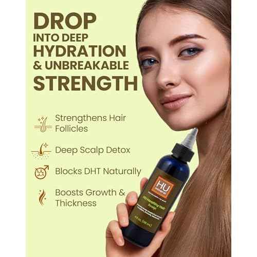 Healthy Hair Oil & Scalp Oil ? Hair Oils for Hair Growth with Organic Coconut Oil, Peppermint, Tea Tree, Jojoba, Rosemary for Hair Growth & Lavender Oil ? 4 oz