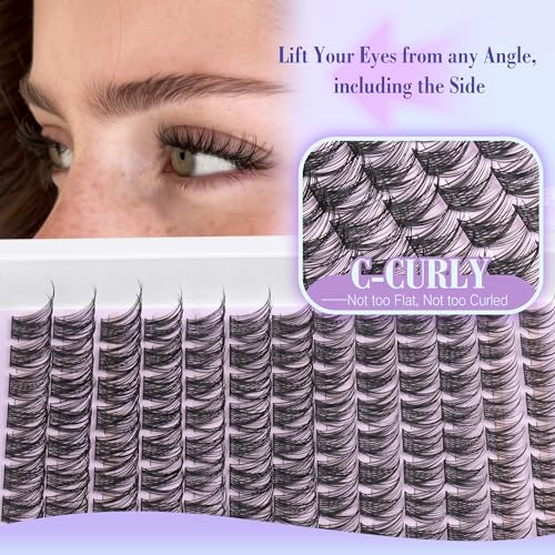 Cluster Lashes Wispy C-Curl DIY Eyelash Extensions 10-16MM