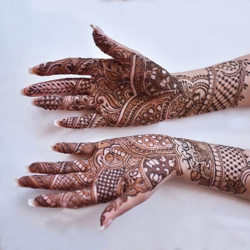 Henna Tattoo Stencils - 12 Sheet Kit with Glitter & Airbrush Templates
