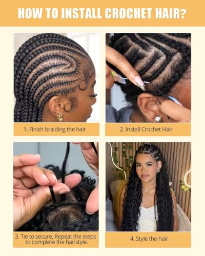 ISHOW 18 Inch Deep Wave Crochet Hair Extensions for Black Women