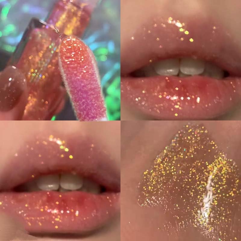Diamond Lip Gloss Set - 3 Colors Shimmery Glitter, Long Lasting