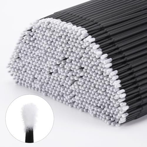 Tbestmax 3000 Pcs Micro Applicator Brush, Micro Swabs, Disposable Eye Lashes Mascara Wands for Eyelash Extension - Black