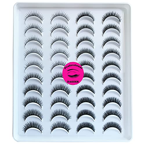 DAODER Faux Mink False Eyelashes 9-11mm 20 Pairs