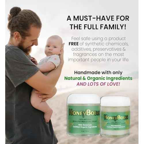 Beesaluxe HoneyBotan - 100% Natural Unpetroleum Skin Balm with Organic Ingredients - Petroleum Jelly Alternative for Lips, Hands, Baby Care, Makeup Remover, and More (2 Ounce)