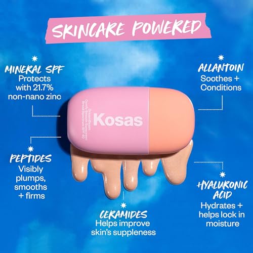 Kosas DreamBeam SPF 40 Mineral Sunscreen for Face - Hydrating Makeup Prep