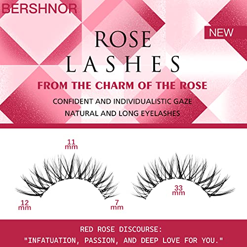 False Lashes 3D Cat-Eye Volume Eyelashes Clear Band Lashes Natural Look Faux Mink Invisible Strip Wispy Fake Lashes 10 Pairs