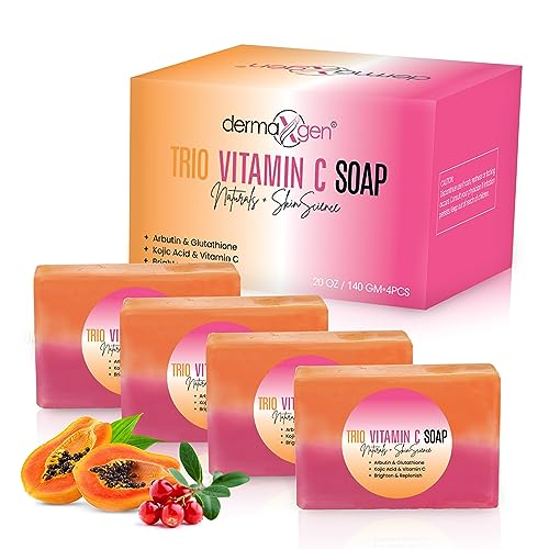 Organic Kojic acid & Vitamin C Soap Bar | Arbutin, Glutathione | Advanced Glowing formula, Replenish, & Radiant Skin | Pure Natural Pigmentation For Face & Body - 5 OZ Each|¡¦ - 5 OZ Each| (4)