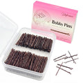 DEFENSUN Brown Mini Bobby Pins 1.38 Inch Small Hair Pins 200 Pack for Hair Styling