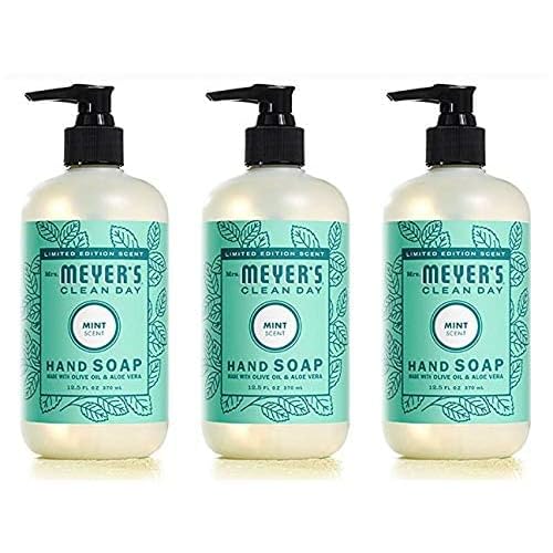 Mrs. MEYER'S CLEAN DAY Liquid Hand Soap Mint 12.5 Fl Oz (Pack of 3)