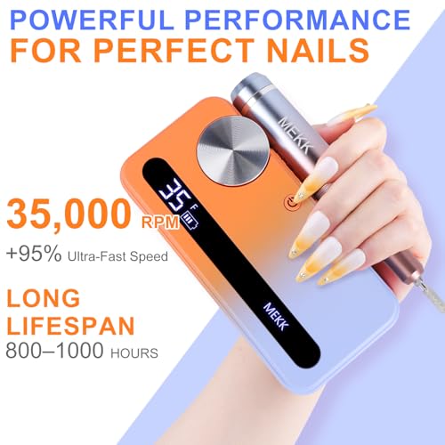 Professional Nail Drill E-File 35000RPM Cordless Rechargeable