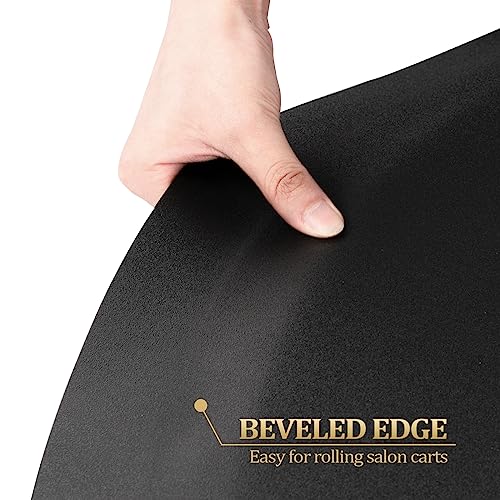 OmySalon Salon Mat for Hair Stylist Anti Fatigue, Thick Barber Chair Mats with Round Cutout Hair Salon Mats for Hairdresser Standing, Barbershop Beauty Spa Hairdressing Equipment