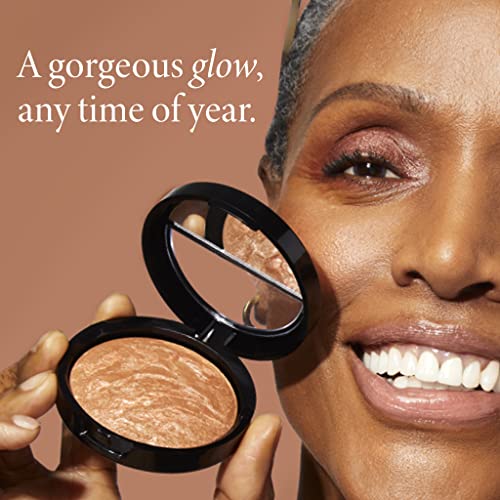 LAURA GELLER NEW YORK Baked Bronze-N-Brighten, Medium and Blush-n-Brighten, Pink Buttercream and Dual-Ended Blush & Bronzer Brush
