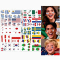 10 Sheets World Country Flag Temporary Tattoos – Waterproof Stickers