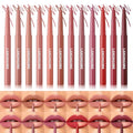 Matte Lip Liner Set - 12 Colors, Long-Lasting & Vegan