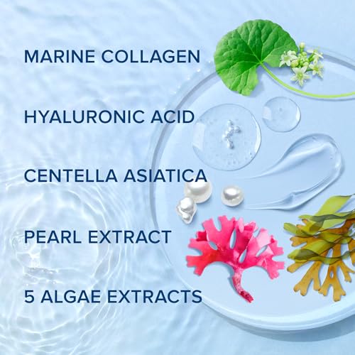 MAREE Collagen Facial Mask with Hyaluronic Acid ? Sheet Face Mask Skincare ? Centella Asiatica, Green & Red Algae Extract ? Hydrating Facemask For Women Skin Care ? Mascarillas Para La Cara ? 6 Count
