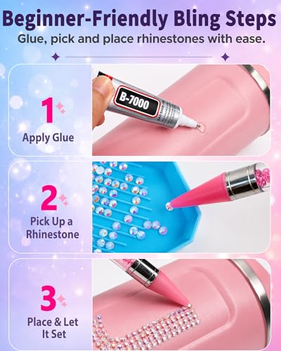 Bedazzling Kit 50,000 Rhinestones - 40 Colors with Glue & Tools
