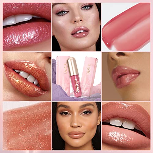 Lip Plumping Lip Gloss,Lip Plumper, Lip Care Serum,Lip Enhancer For Fuller,Reduce Fine Lines,Make Lips Plump and Moisturizing,Hydrating, Nourishing, Invigorating, Plumps, Volumizes (01# Lemonade)