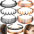 8-Pack No-Slip Hair Headbands with Teeth Comb for Women & Men