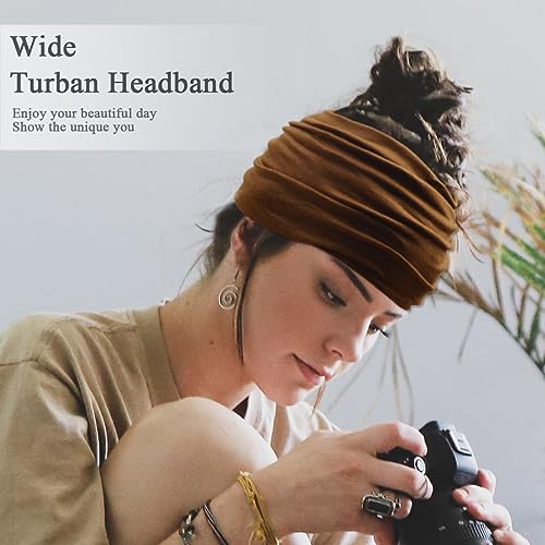 Sefiinh 6-Pack Wide Headbands for Women, Non-Slip Yoga & Sports