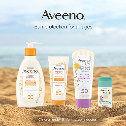 Aveeno Protect + Hydrate SPF 60 Sunscreen Lotion, 3 Fl Oz