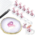 Fandamei Magnetic Press On Nail Stand Kit with Resin Palette & Tools