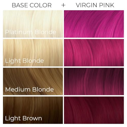 ARCTIC FOX Virgin Pink Semi-Permanent Hair Dye - Vegan, 2x4 oz Pack