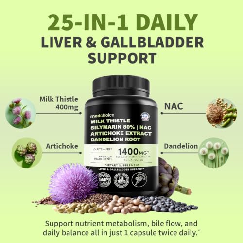 MedChoice Milk Thistle Liver Support with NAC & Artichoke, 90 Count