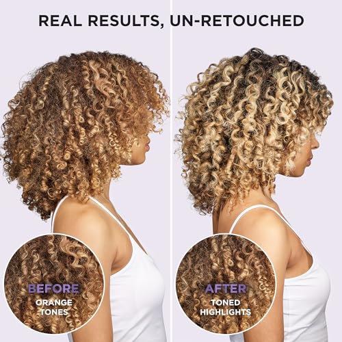 L¡¯Oreal Paris Sulfate Free Brass Toning Purple Conditioner for Blonde,Bleached,Silver,or Brown Highlighted Hair,EverPure,23 Fl Oz (Packaging May Vary),(Pack of 2)