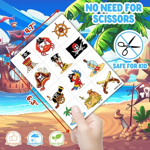 Pirate Punch Balloons Party Pack 24ct + 48 Tattoos