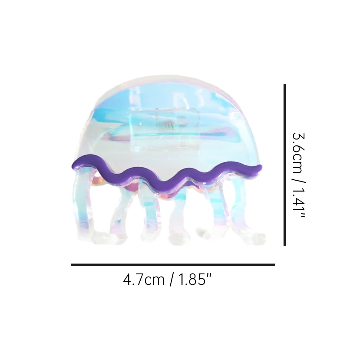 Jellyfish Hair Clip,Cellulose Acetate Hair Clips,Small Claw Clips for Women,Hair Accessories