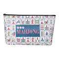 TIASUSAN White Mahjong Tile Bag - Portable Storage Case (13x7 in)