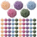 Nitial 50 Pcs Large Bath Shower Loofah Sponge Bulk 60g Exfoliating Bath Sponge Soft Shower Scrunchies Colorful Bath Loofahs for Men Women Shower (Soft Color)
