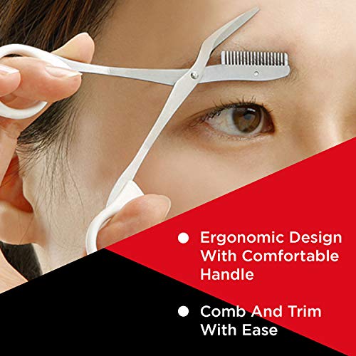 Seki Edge Eyebrow Scissors Comb (SS-605) Stainless Steel