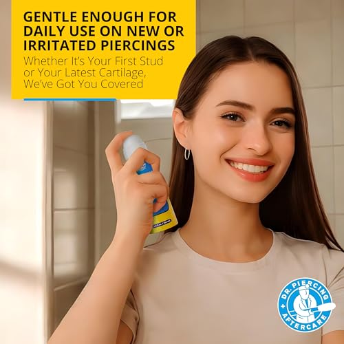 Sterile Saline Spray for Piercings - Gentle Mist Cleaner 4 oz